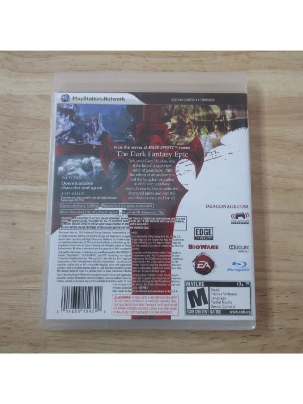 Dragon Age: Origins PS3 CIB W/ Manual - PlayStation 3
